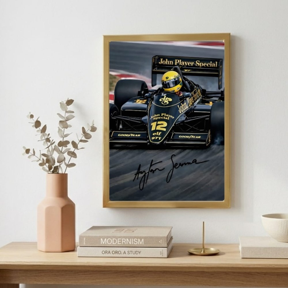 ayrton senna - lotus - Vibes Districtayrton senna - lotus poster BiancoVibes District