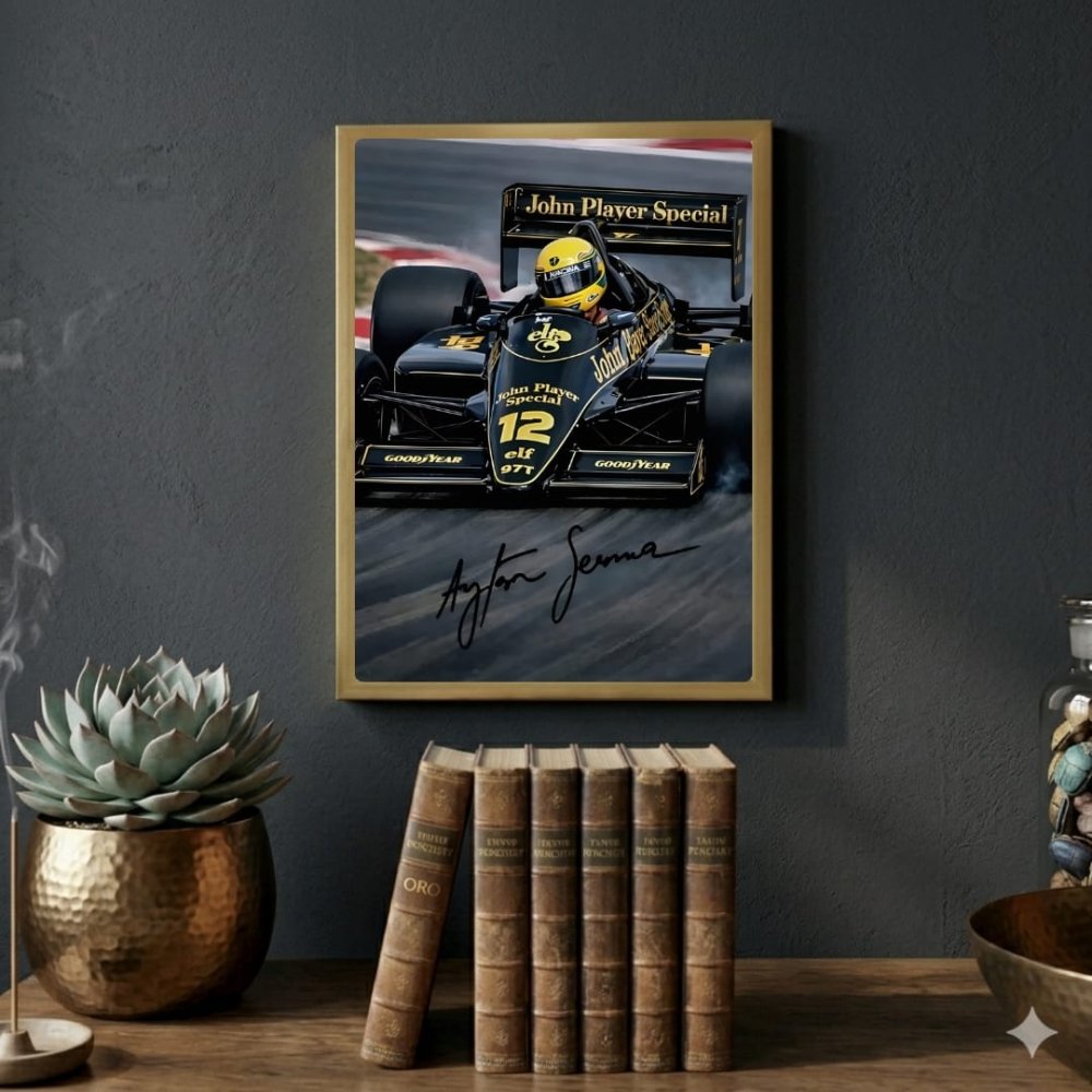 ayrton senna - lotus - Vibes Districtayrton senna - lotus poster BiancoVibes District