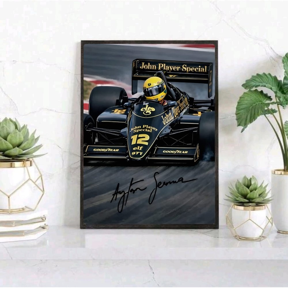 ayrton senna - lotus - Vibes Districtayrton senna - lotus poster BiancoVibes District