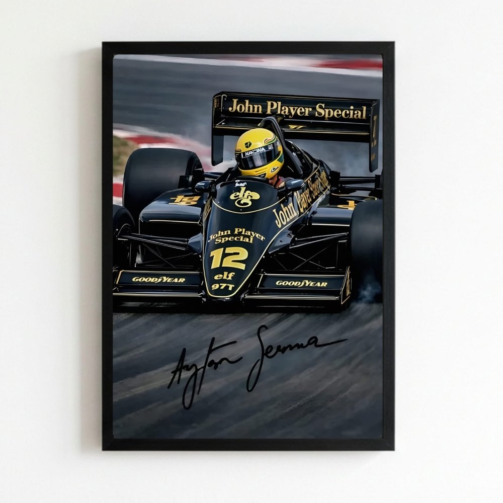 ayrton senna - lotus - Vibes Districtayrton senna - lotus poster NeroVibes District