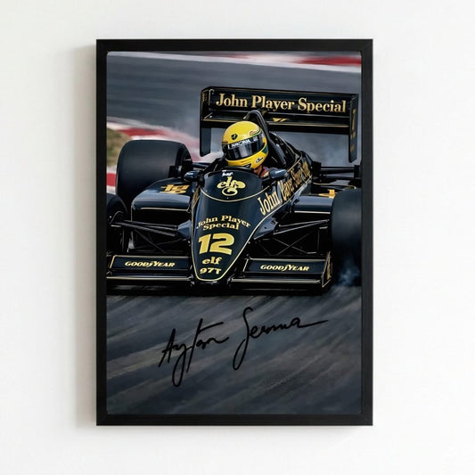 ayrton senna - lotus - Vibes Districtayrton senna - lotus poster NeroVibes District