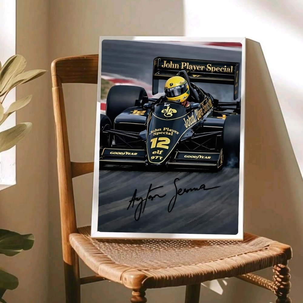 ayrton senna - lotus - Vibes Districtayrton senna - lotus poster BiancoVibes District