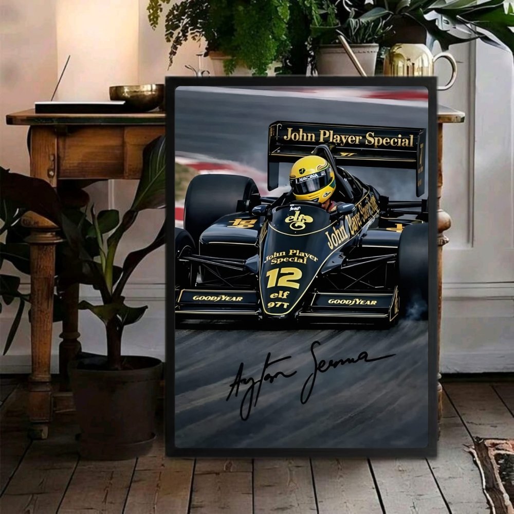 ayrton senna - lotus - Vibes Districtayrton senna - lotus poster BiancoVibes District