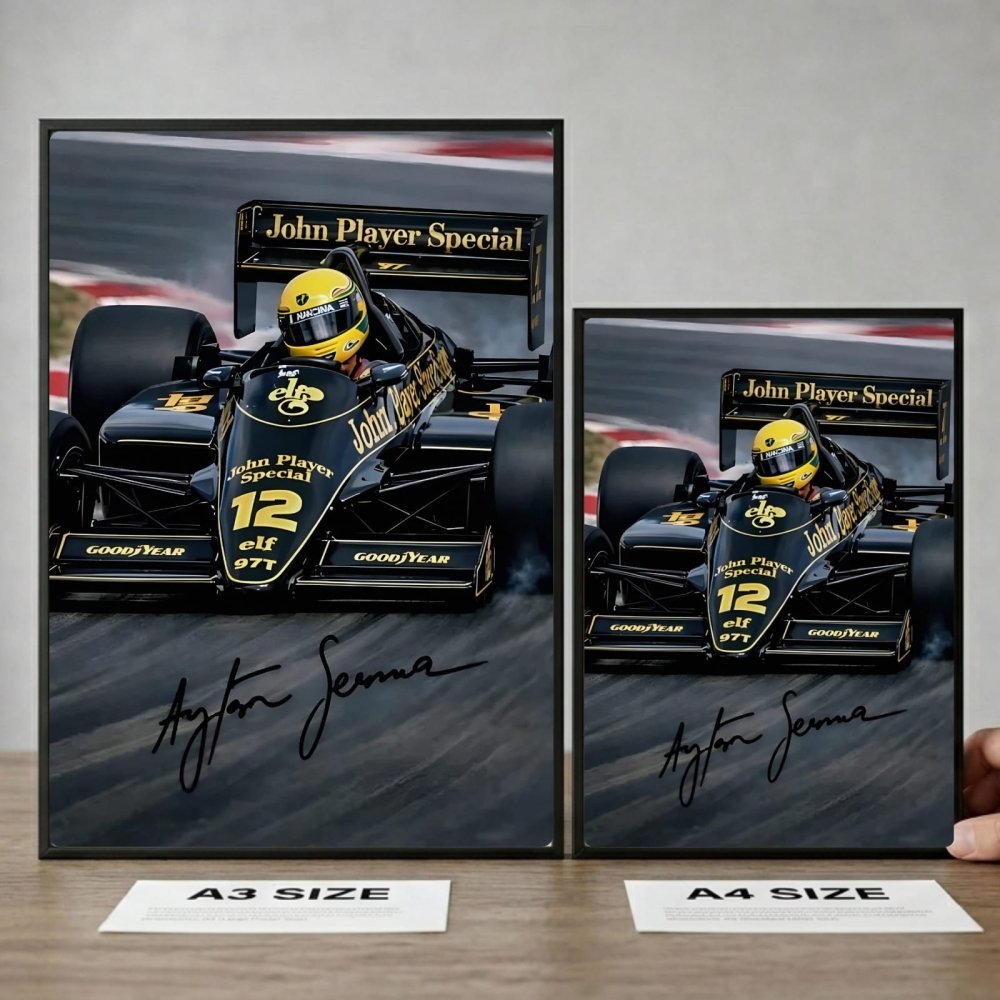 ayrton senna - lotus - Vibes Districtayrton senna - lotus poster BiancoVibes District
