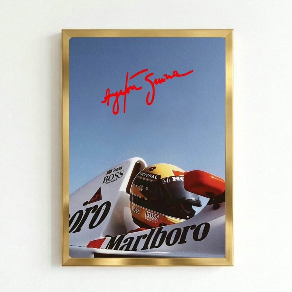 ayrton senna mclaren - Vibes Districtayrton senna mclaren poster GoldVibes District