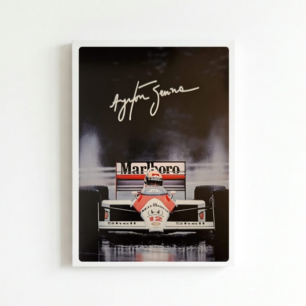 ayrton senna - mclaren - Vibes Districtayrton senna - mclaren poster BiancoVibes District