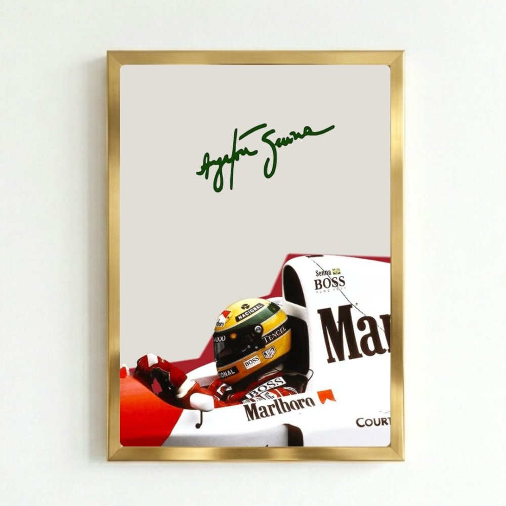 ayrton senna mclaren - Vibes Districtayrton senna mclaren poster GoldVibes District