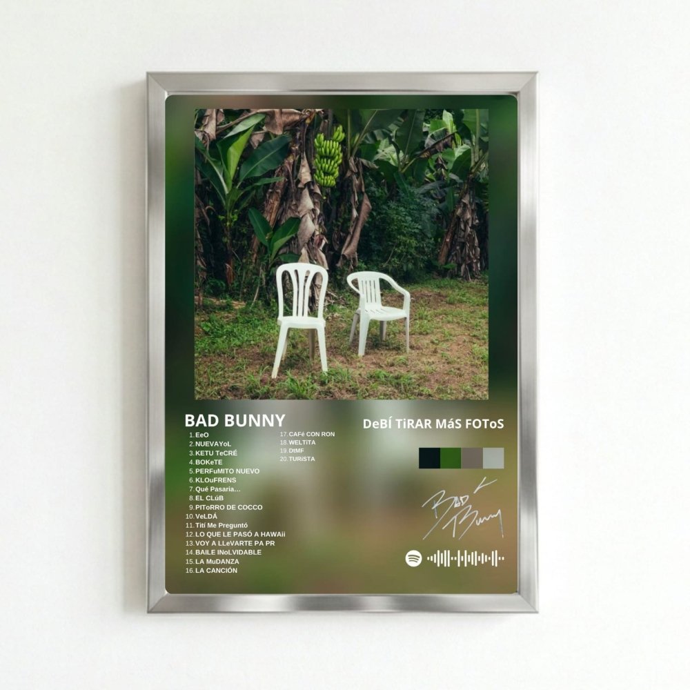 Bad Bunny - DTMF Poster with Frame - Vibes DistrictBad Bunny - DTMF Poster with Frame poster SilverVibes District