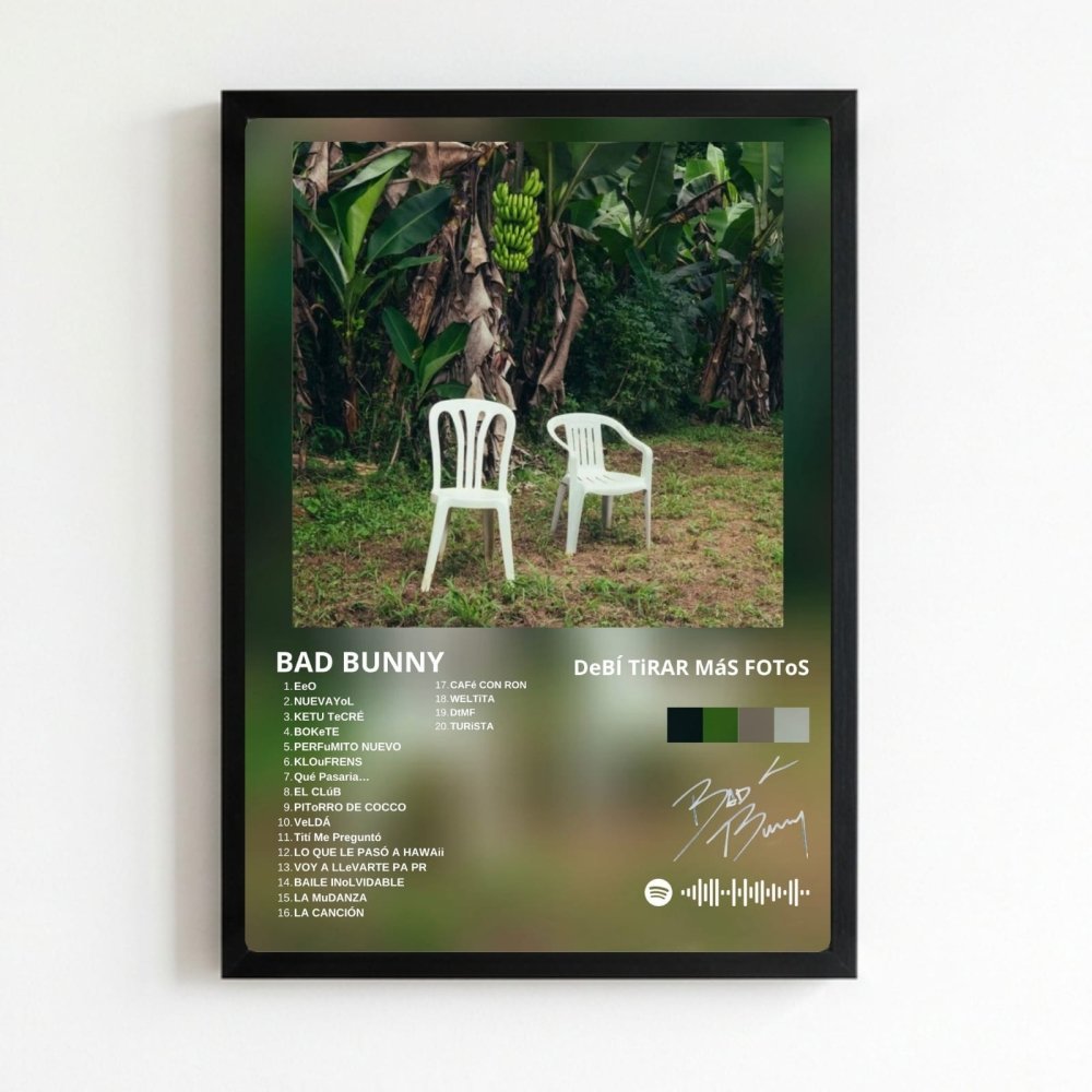Bad Bunny - DTMF Poster with Frame - Vibes DistrictBad Bunny - DTMF Poster with Frame poster NeroVibes District