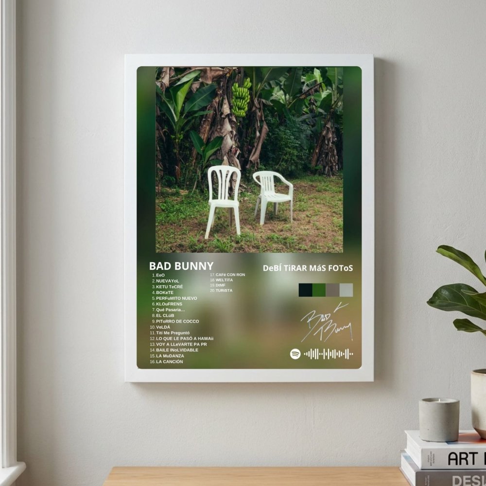Bad Bunny - DTMF Poster with Frame - Vibes DistrictBad Bunny - DTMF Poster with Frame poster BiancoVibes District