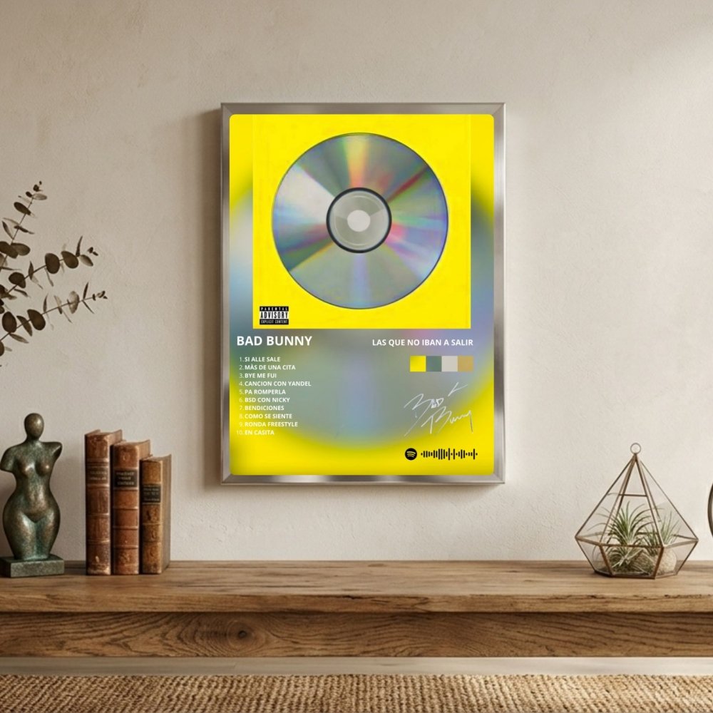 Bad Bunny - Las Que No Iban A Salir Poster with Frame - Vibes DistrictBad Bunny - Las Que No Iban A Salir Poster with Frame poster SilverVibes District