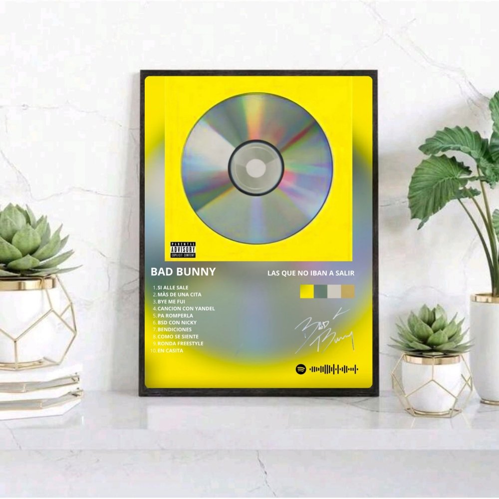 Bad Bunny - Las Que No Iban A Salir Poster with Frame - Vibes DistrictBad Bunny - Las Que No Iban A Salir Poster with Frame poster SilverVibes District