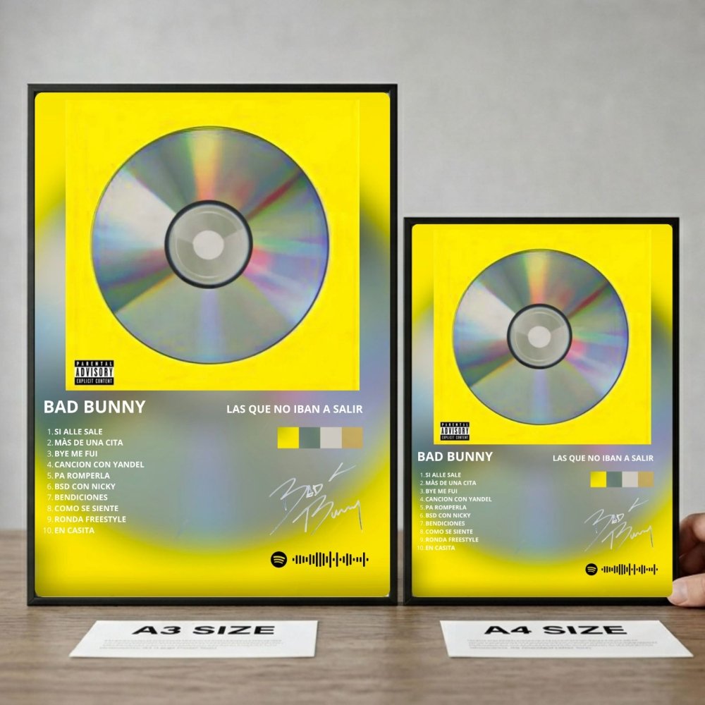 Bad Bunny - Las Que No Iban A Salir Poster with Frame - Vibes DistrictBad Bunny - Las Que No Iban A Salir Poster with Frame poster SilverVibes District