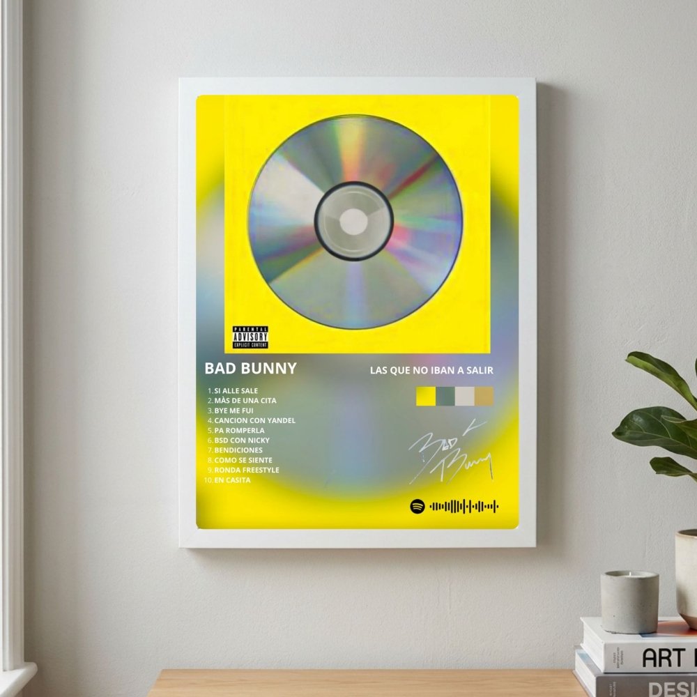 Bad Bunny - Las Que No Iban A Salir Poster with Frame - Vibes DistrictBad Bunny - Las Que No Iban A Salir Poster with Frame poster SilverVibes District