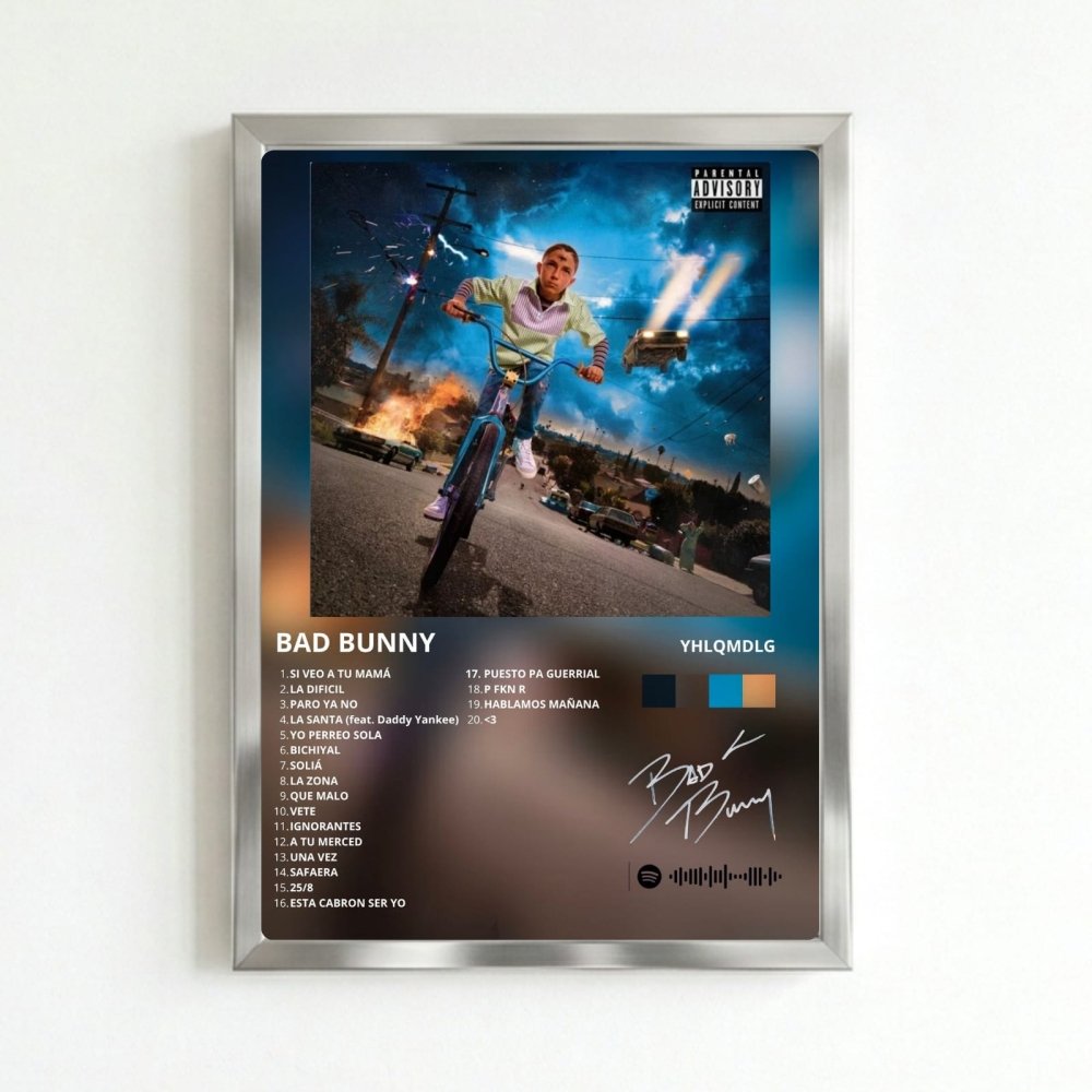 Bad Bunny - Un Verano Sin Ti Poster with Frame - Vibes DistrictBad Bunny - Un Verano Sin Ti Poster with Frame poster SilverVibes District