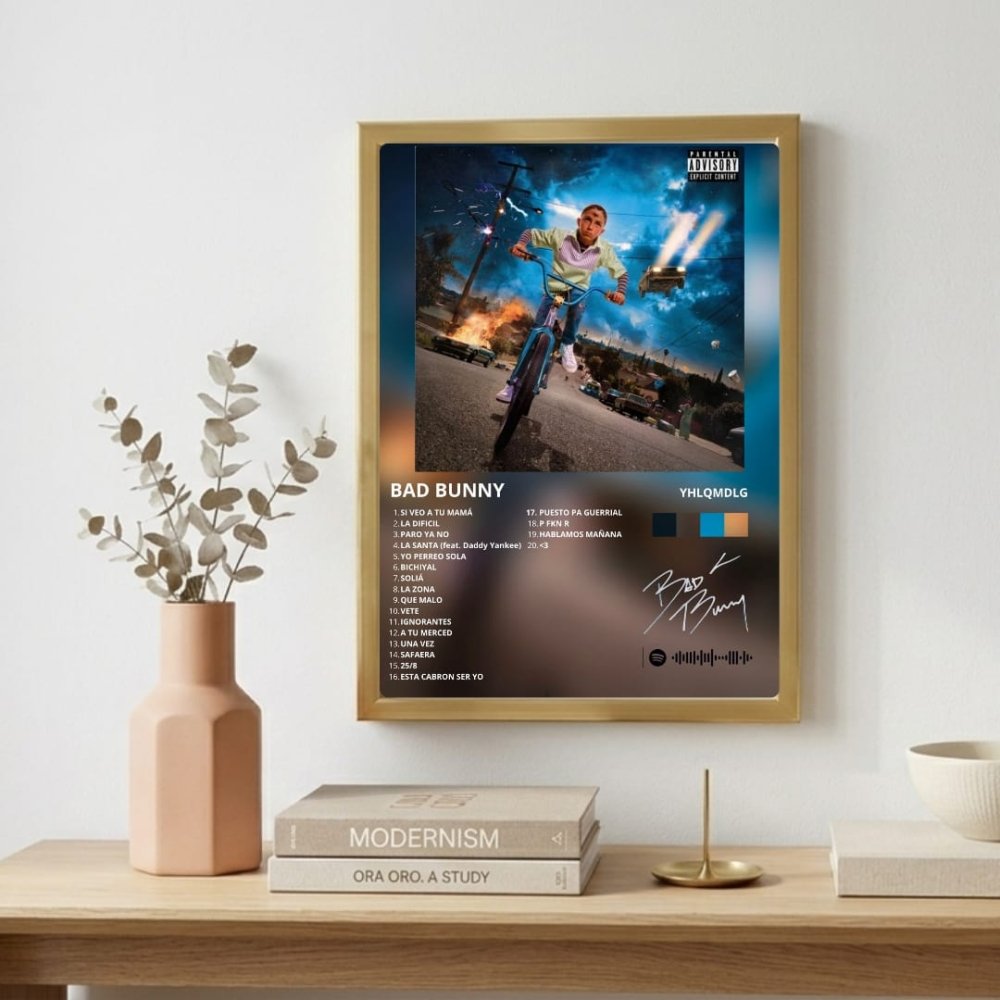 Bad Bunny - Un Verano Sin Ti Poster with Frame - Vibes DistrictBad Bunny - Un Verano Sin Ti Poster with Frame poster SilverVibes District