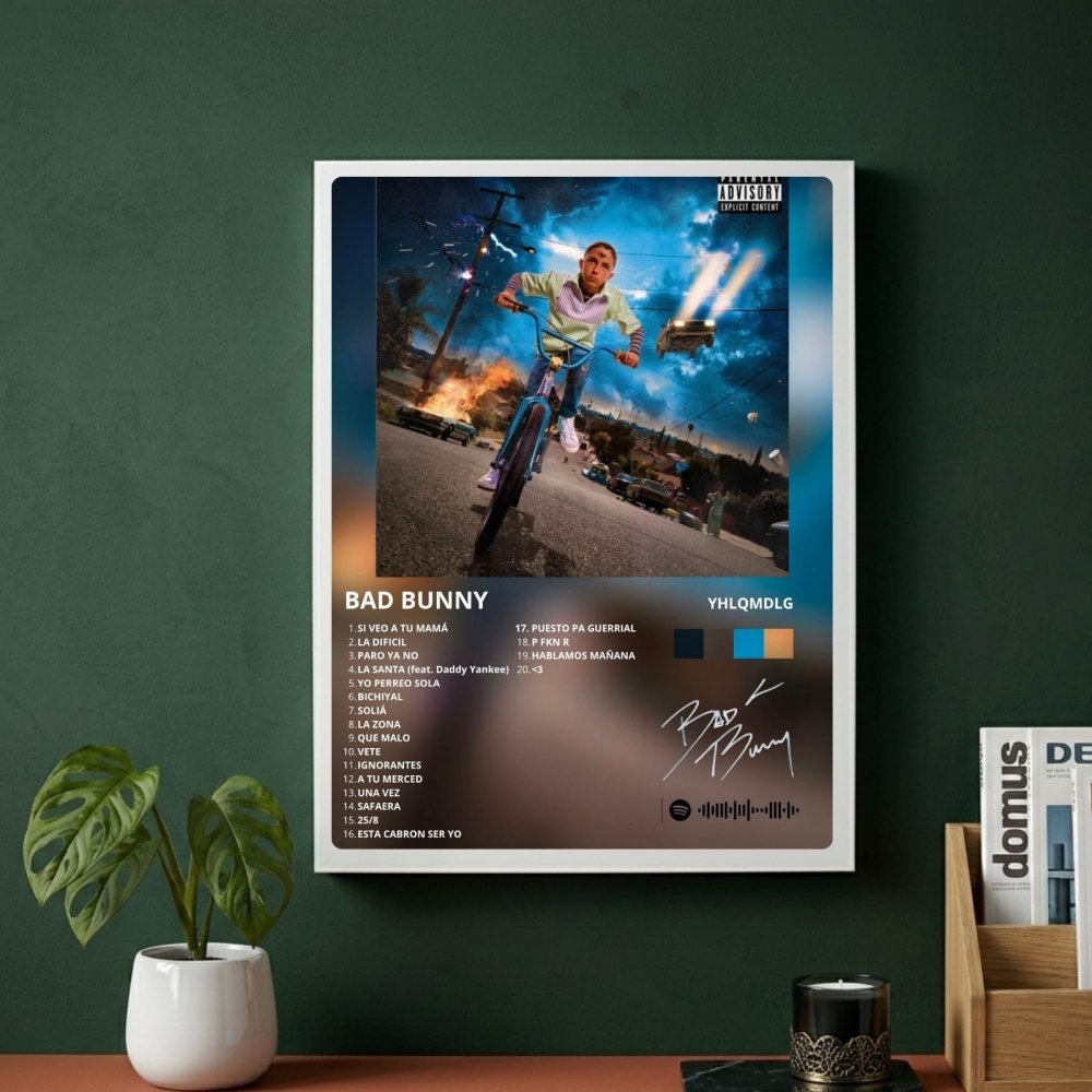 Bad Bunny - Un Verano Sin Ti Poster with Frame - Vibes DistrictBad Bunny - Un Verano Sin Ti Poster with Frame poster SilverVibes District