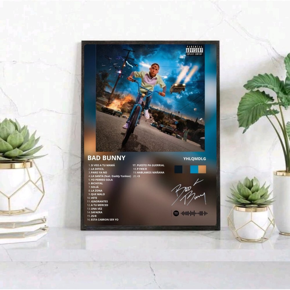 Bad Bunny - Un Verano Sin Ti Poster with Frame - Vibes DistrictBad Bunny - Un Verano Sin Ti Poster with Frame poster SilverVibes District