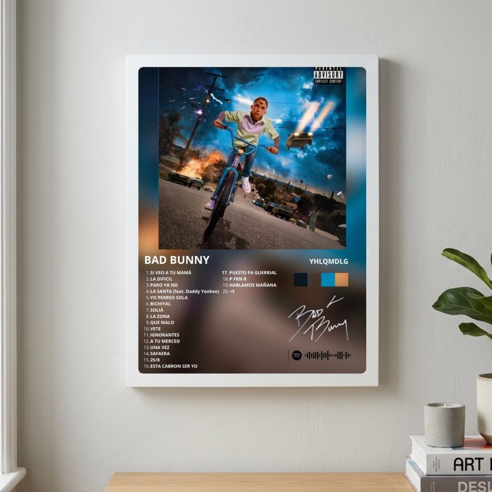Bad Bunny - Un Verano Sin Ti Poster with Frame - Vibes DistrictBad Bunny - Un Verano Sin Ti Poster with Frame poster SilverVibes District