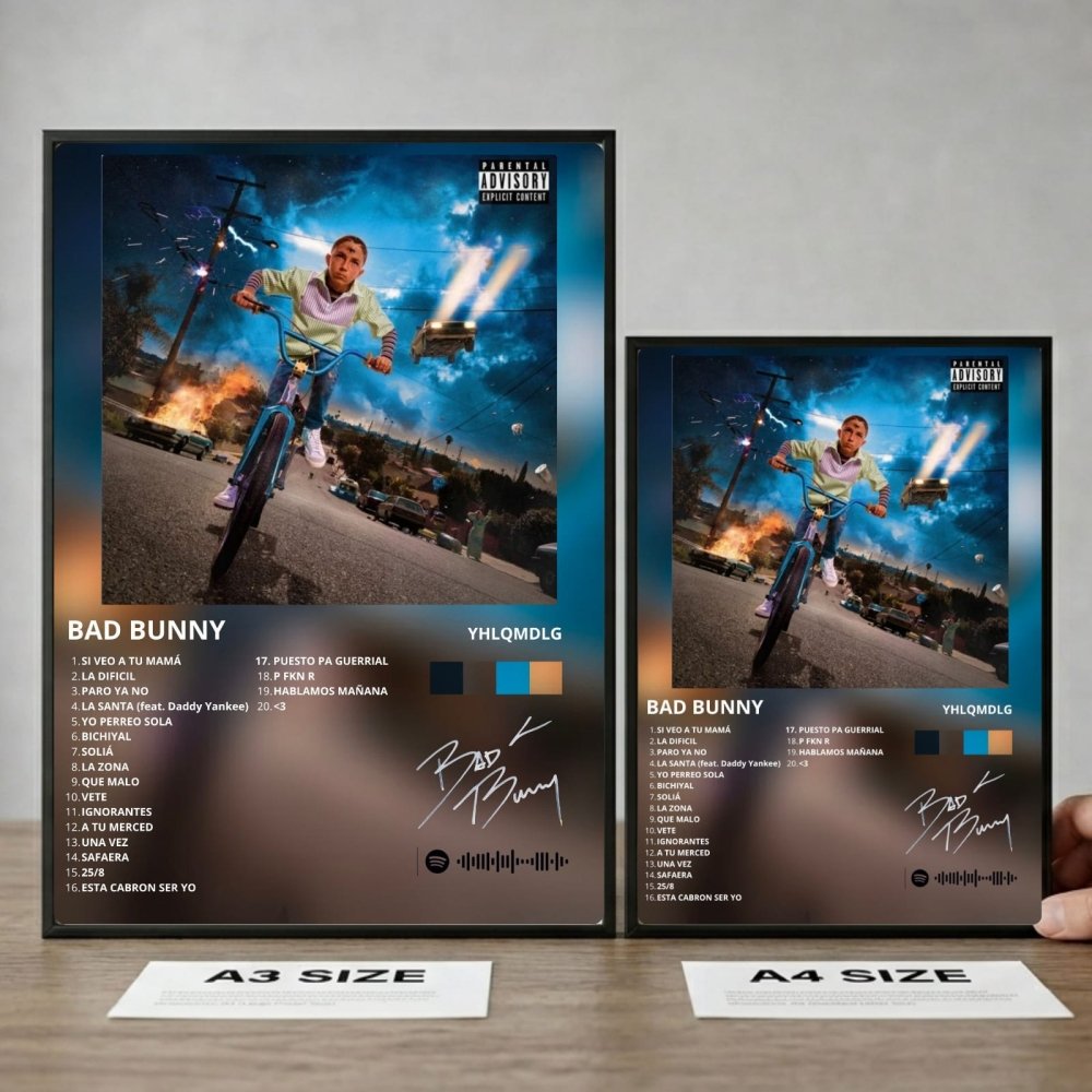 Bad Bunny - Un Verano Sin Ti Poster with Frame - Vibes DistrictBad Bunny - Un Verano Sin Ti Poster with Frame poster SilverVibes District