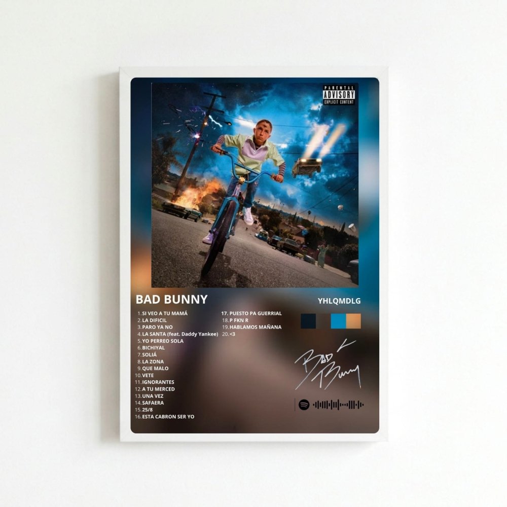 Bad Bunny - Un Verano Sin Ti Poster with Frame - Vibes DistrictBad Bunny - Un Verano Sin Ti Poster with Frame poster BiancoVibes District