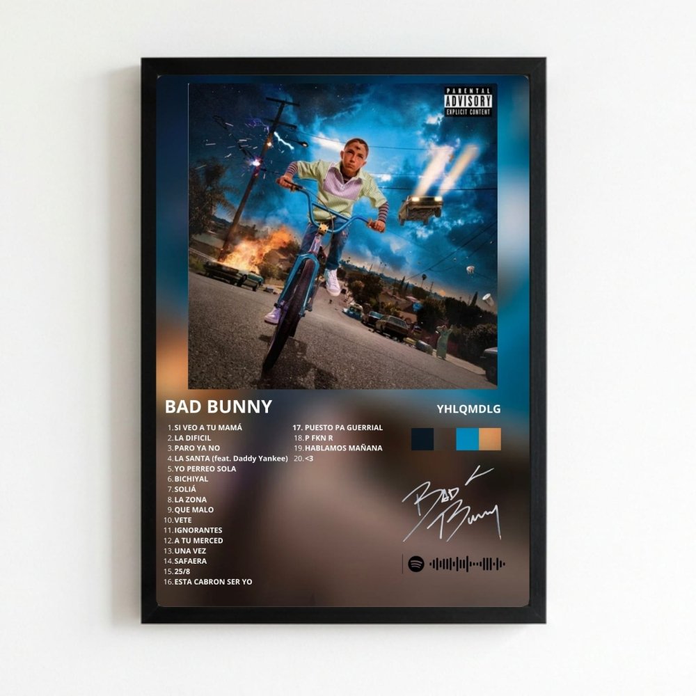 Bad Bunny - Un Verano Sin Ti Poster with Frame - Vibes DistrictBad Bunny - Un Verano Sin Ti Poster with Frame poster NeroVibes District
