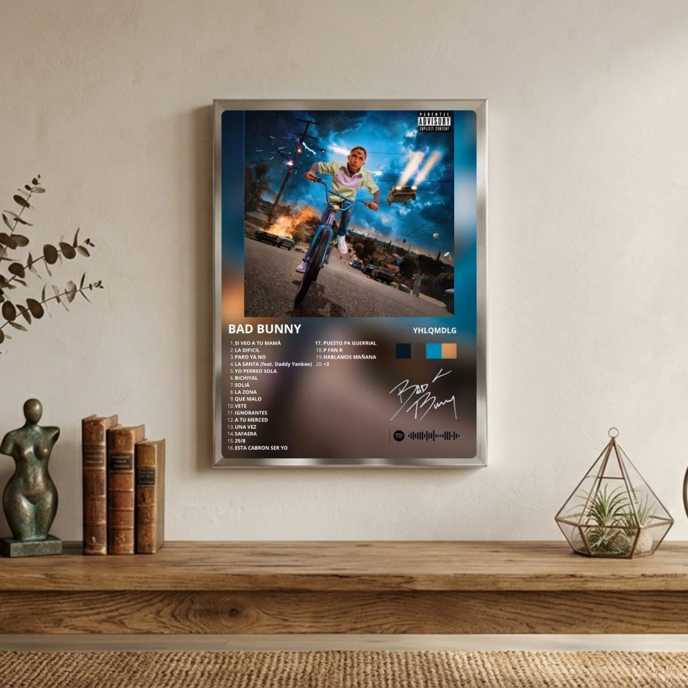 Bad Bunny - Un Verano Sin Ti Poster with Frame - Vibes DistrictBad Bunny - Un Verano Sin Ti Poster with Frame poster SilverVibes District