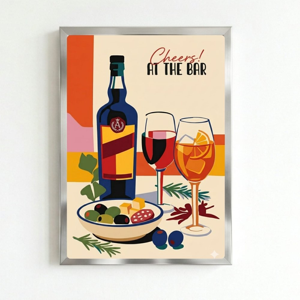 bar and restaurant decoration - Vibes Districtbar and restaurant decoration poster SilverVibes District