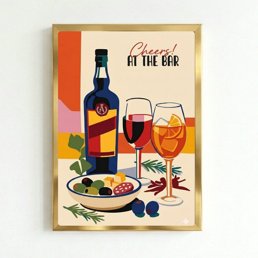 bar and restaurant decoration - Vibes Districtbar and restaurant decoration poster GoldVibes District
