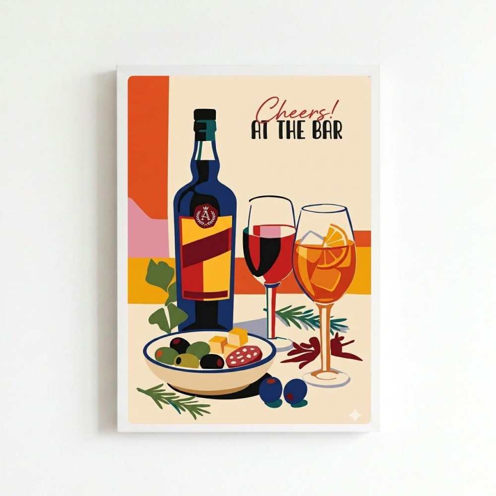 bar and restaurant decoration - Vibes Districtbar and restaurant decoration poster BiancoVibes District