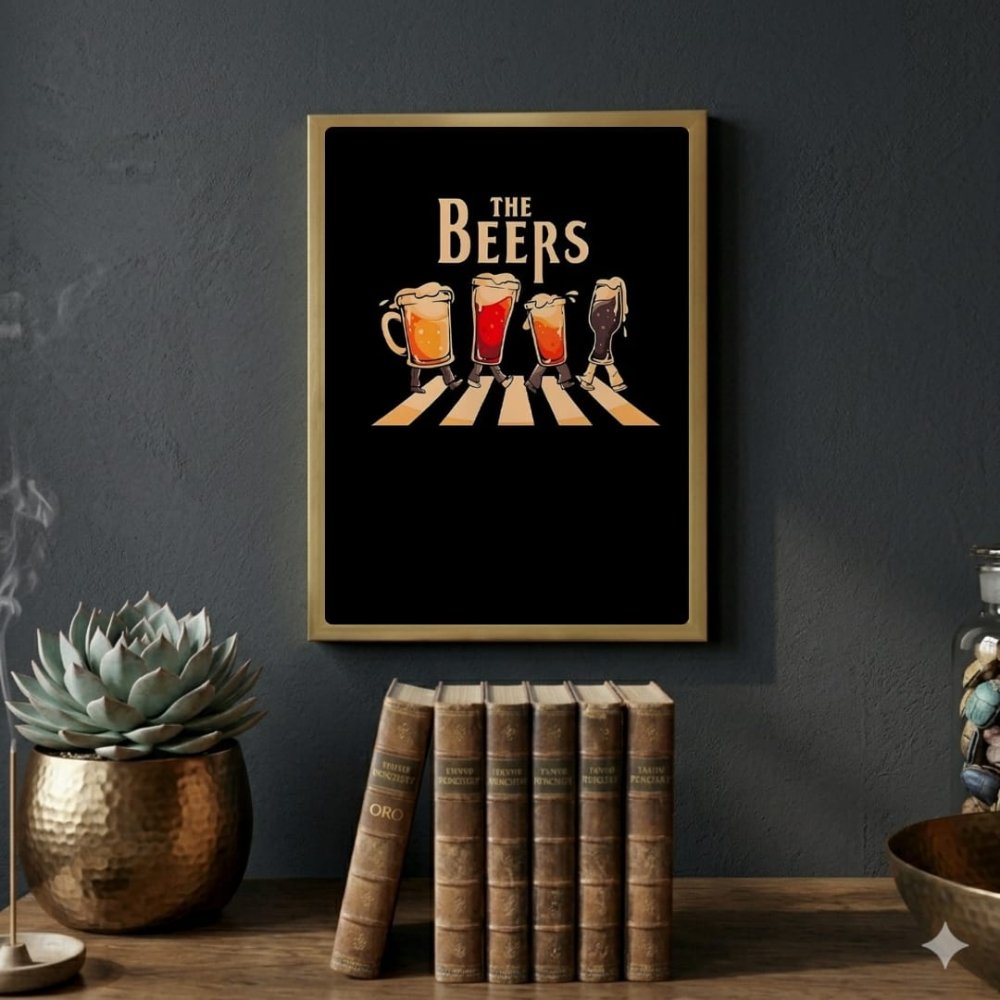 bar and restaurant decoration beer - Vibes Districtbar and restaurant decoration beer poster GoldVibes District