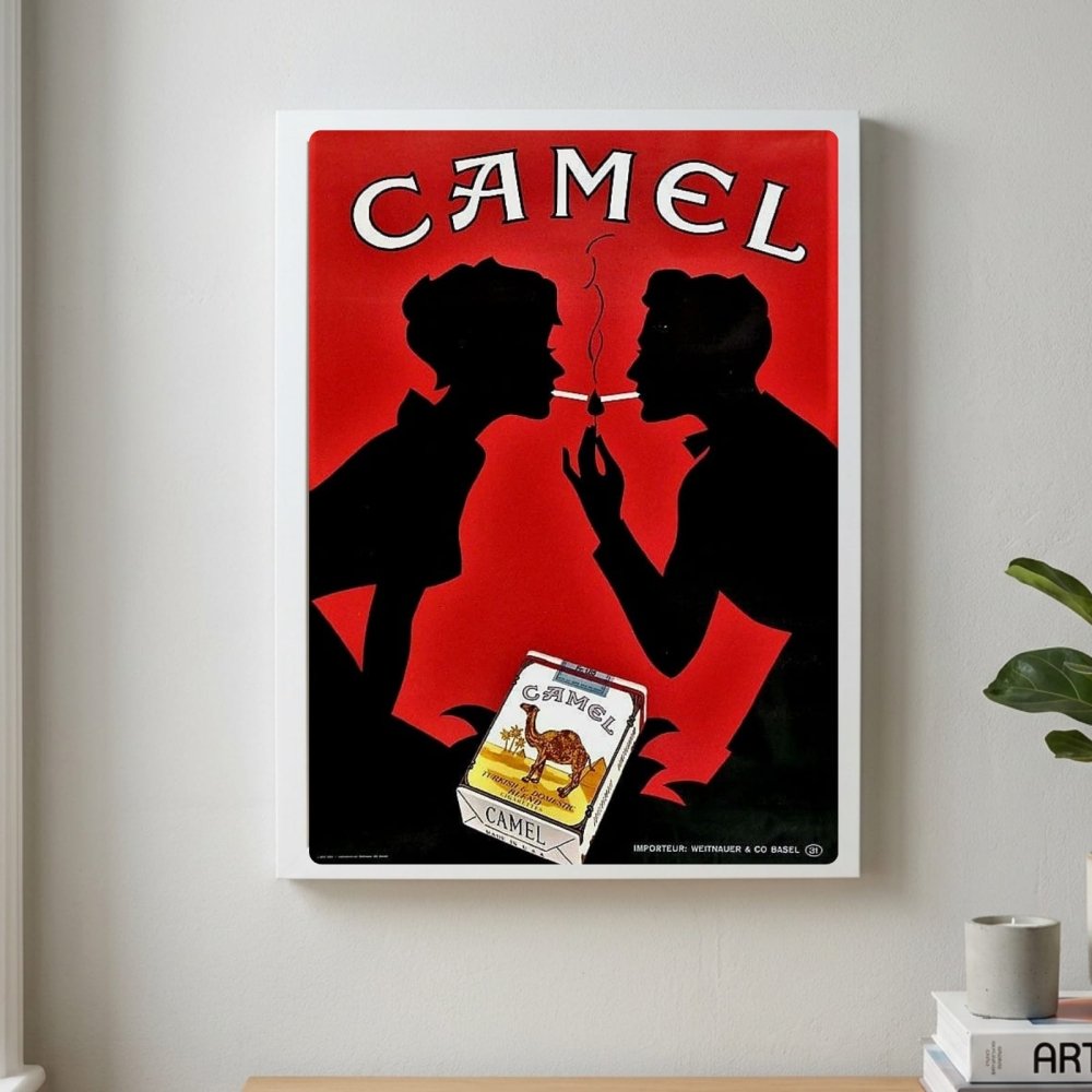 bar and restaurant decoration, camel cigarette - Vibes Districtbar and restaurant decoration, camel cigarette poster BiancoVibes District