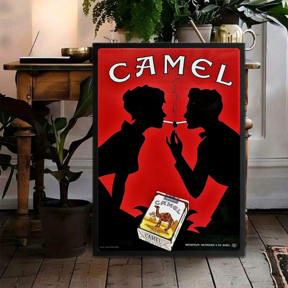bar and restaurant decoration, camel cigarette - Vibes Districtbar and restaurant decoration, camel cigarette poster BiancoVibes District