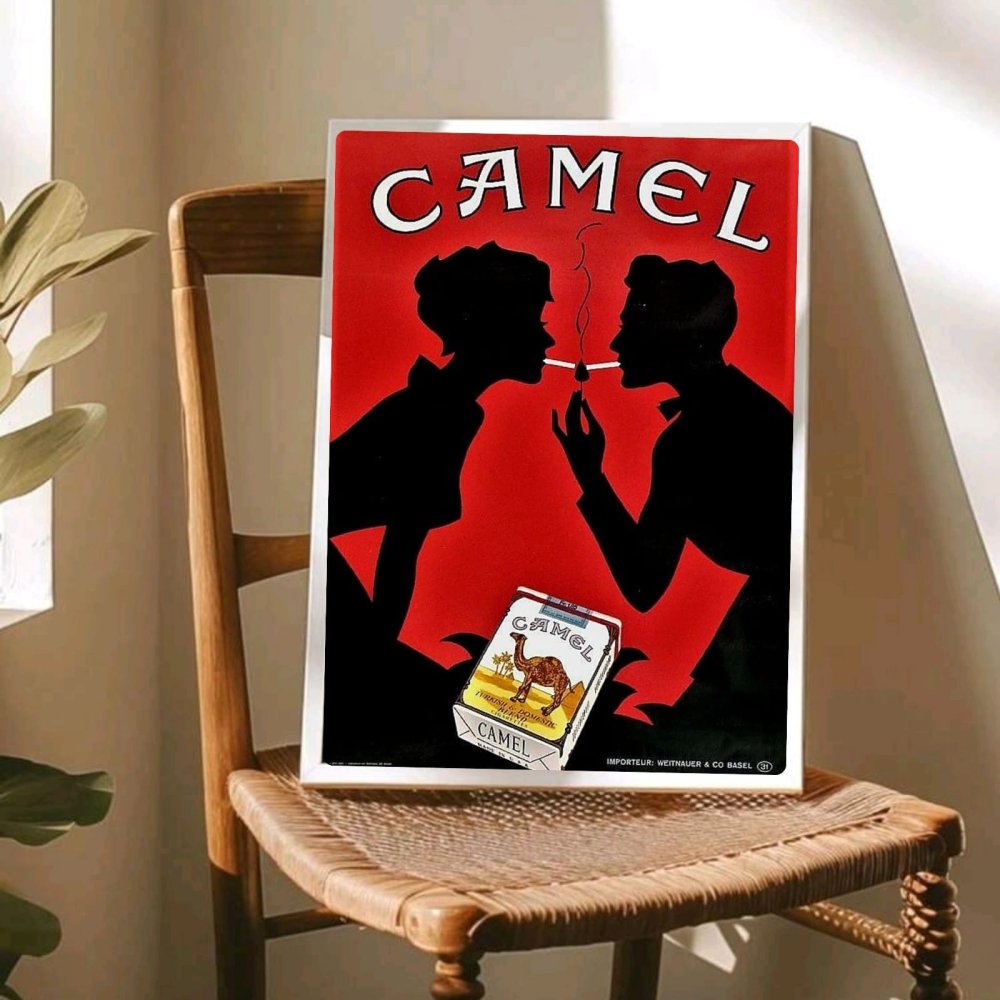 bar and restaurant decoration, camel cigarette - Vibes Districtbar and restaurant decoration, camel cigarette poster BiancoVibes District