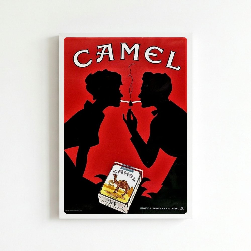 bar and restaurant decoration, camel cigarette - Vibes Districtbar and restaurant decoration, camel cigarette poster BiancoVibes District