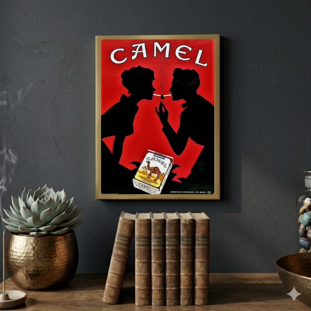 bar and restaurant decoration, camel cigarette - Vibes Districtbar and restaurant decoration, camel cigarette poster BiancoVibes District