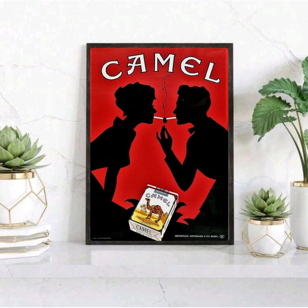 bar and restaurant decoration, camel cigarette - Vibes Districtbar and restaurant decoration, camel cigarette poster BiancoVibes District