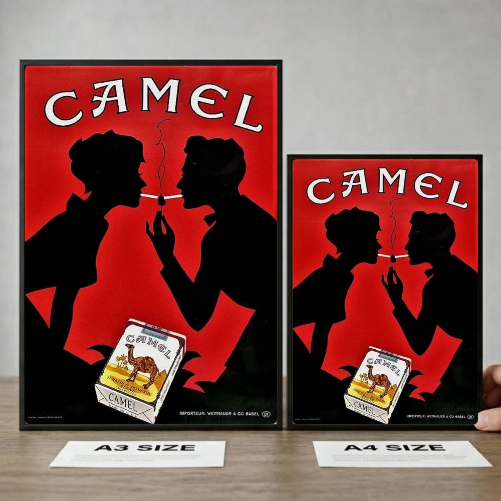 bar and restaurant decoration, camel cigarette - Vibes Districtbar and restaurant decoration, camel cigarette poster BiancoVibes District