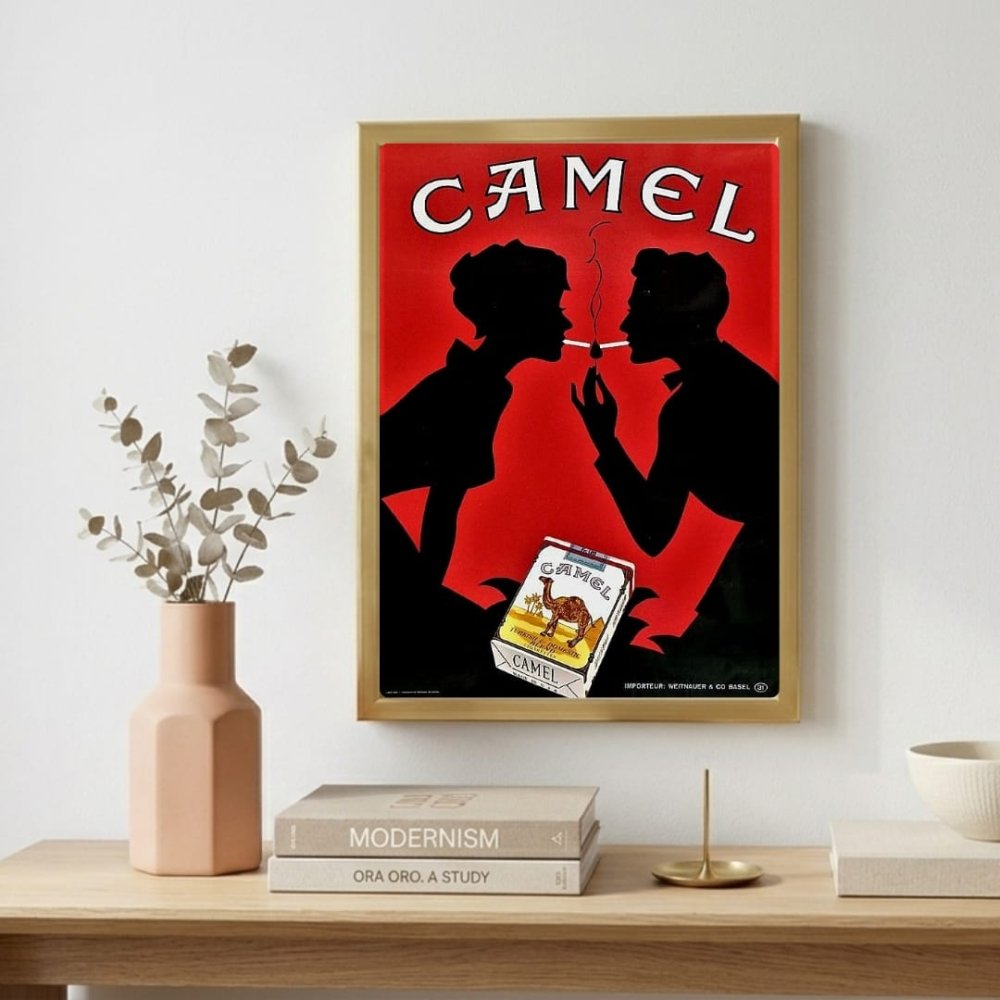bar and restaurant decoration, camel cigarette - Vibes Districtbar and restaurant decoration, camel cigarette poster BiancoVibes District