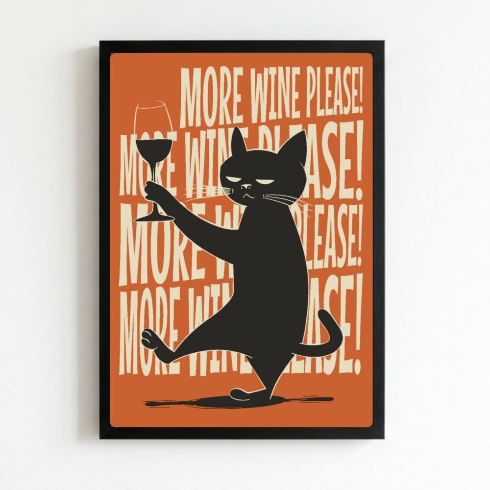 bar and restaurant decoration cat - Vibes Districtbar and restaurant decoration cat poster NeroVibes District
