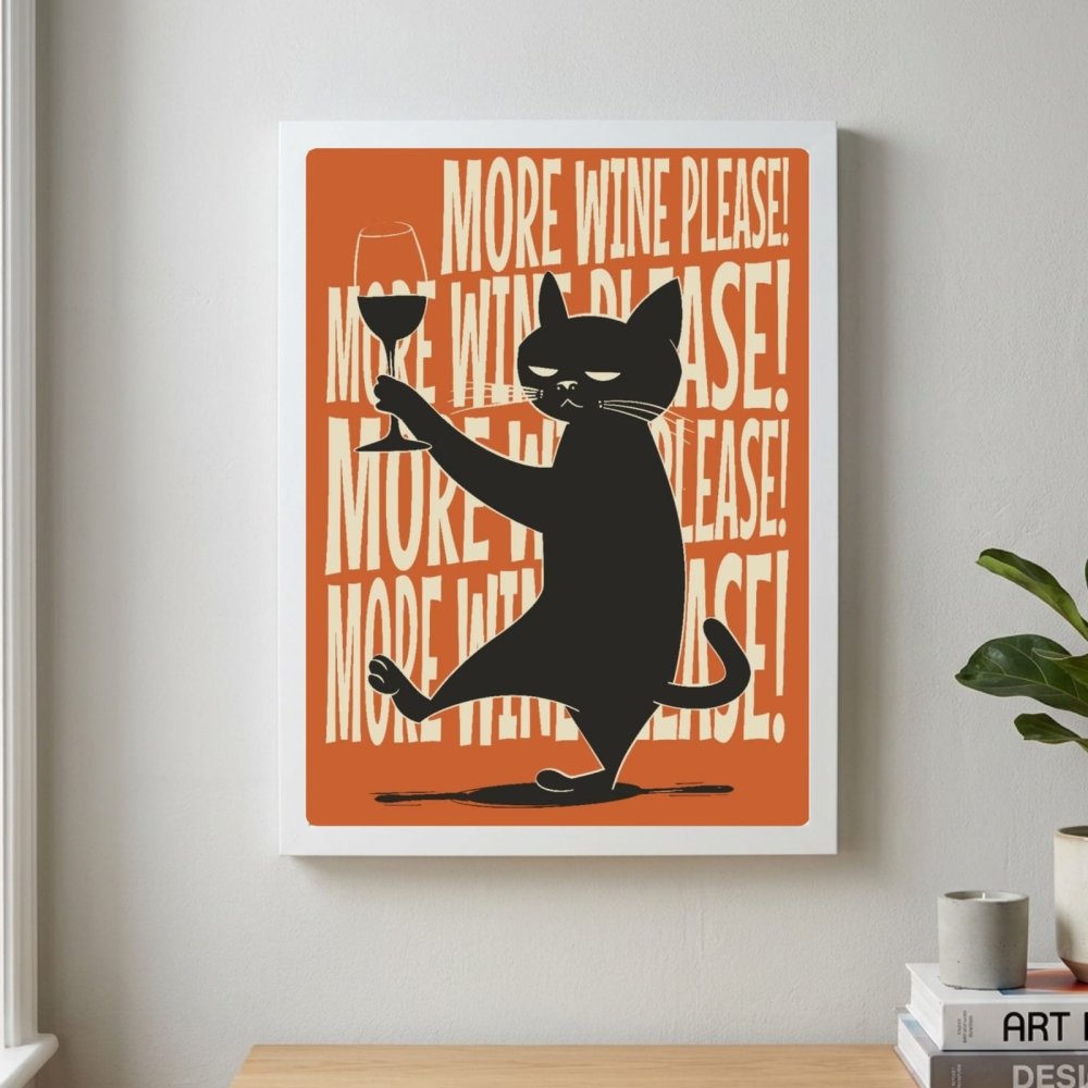 bar and restaurant decoration cat - Vibes Districtbar and restaurant decoration cat poster BiancoVibes District