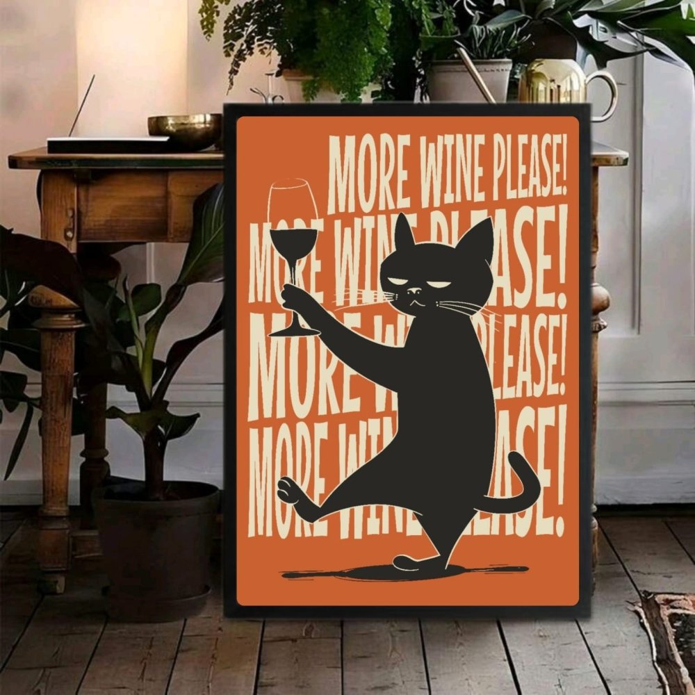 bar and restaurant decoration cat - Vibes Districtbar and restaurant decoration cat poster BiancoVibes District