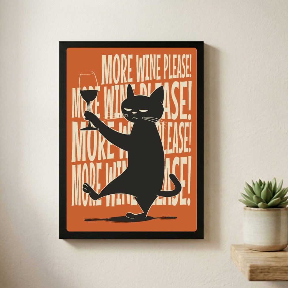 bar and restaurant decoration cat - Vibes Districtbar and restaurant decoration cat poster BiancoVibes District