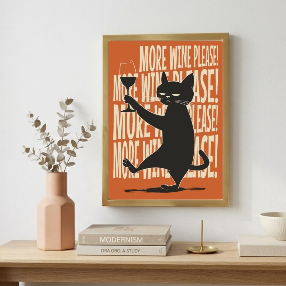 bar and restaurant decoration cat - Vibes Districtbar and restaurant decoration cat poster BiancoVibes District