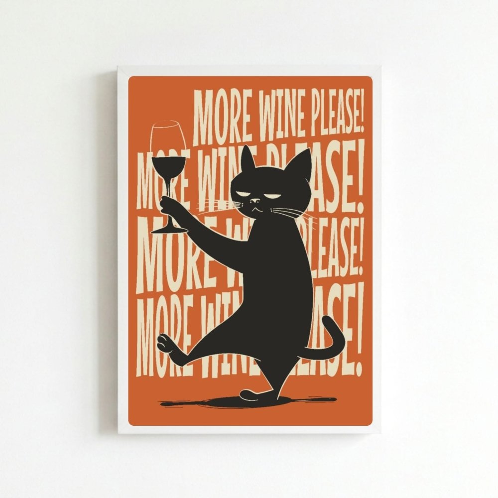 bar and restaurant decoration cat - Vibes Districtbar and restaurant decoration cat poster BiancoVibes District