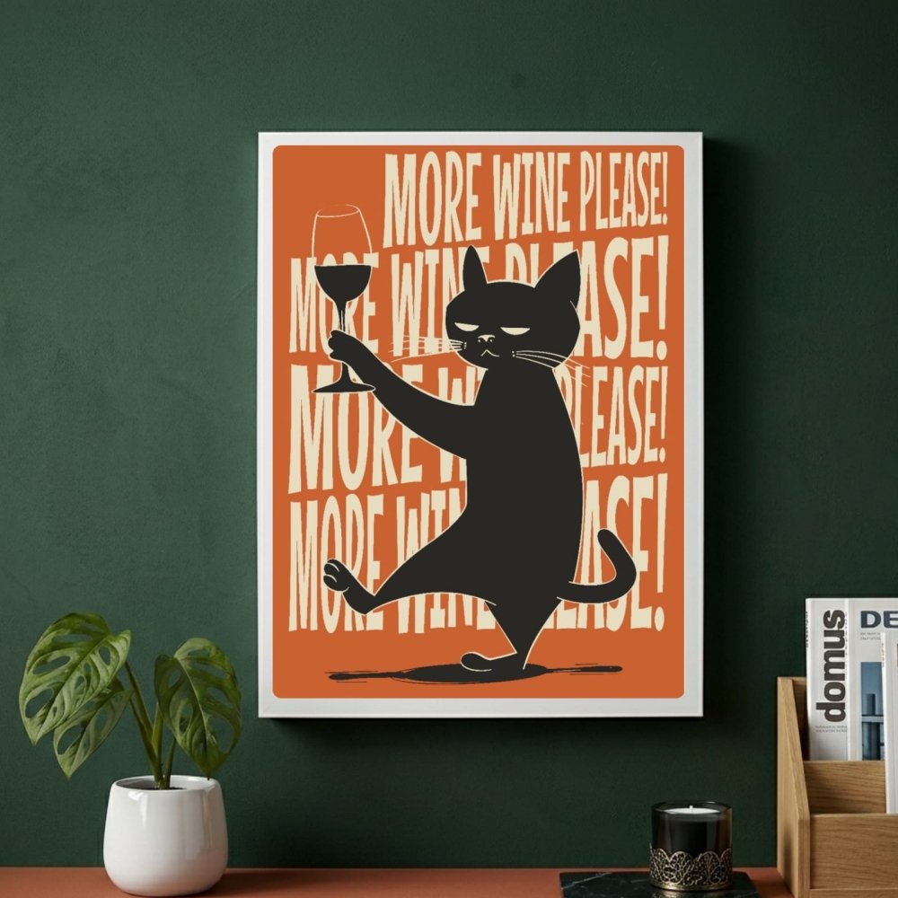 bar and restaurant decoration cat - Vibes Districtbar and restaurant decoration cat poster BiancoVibes District
