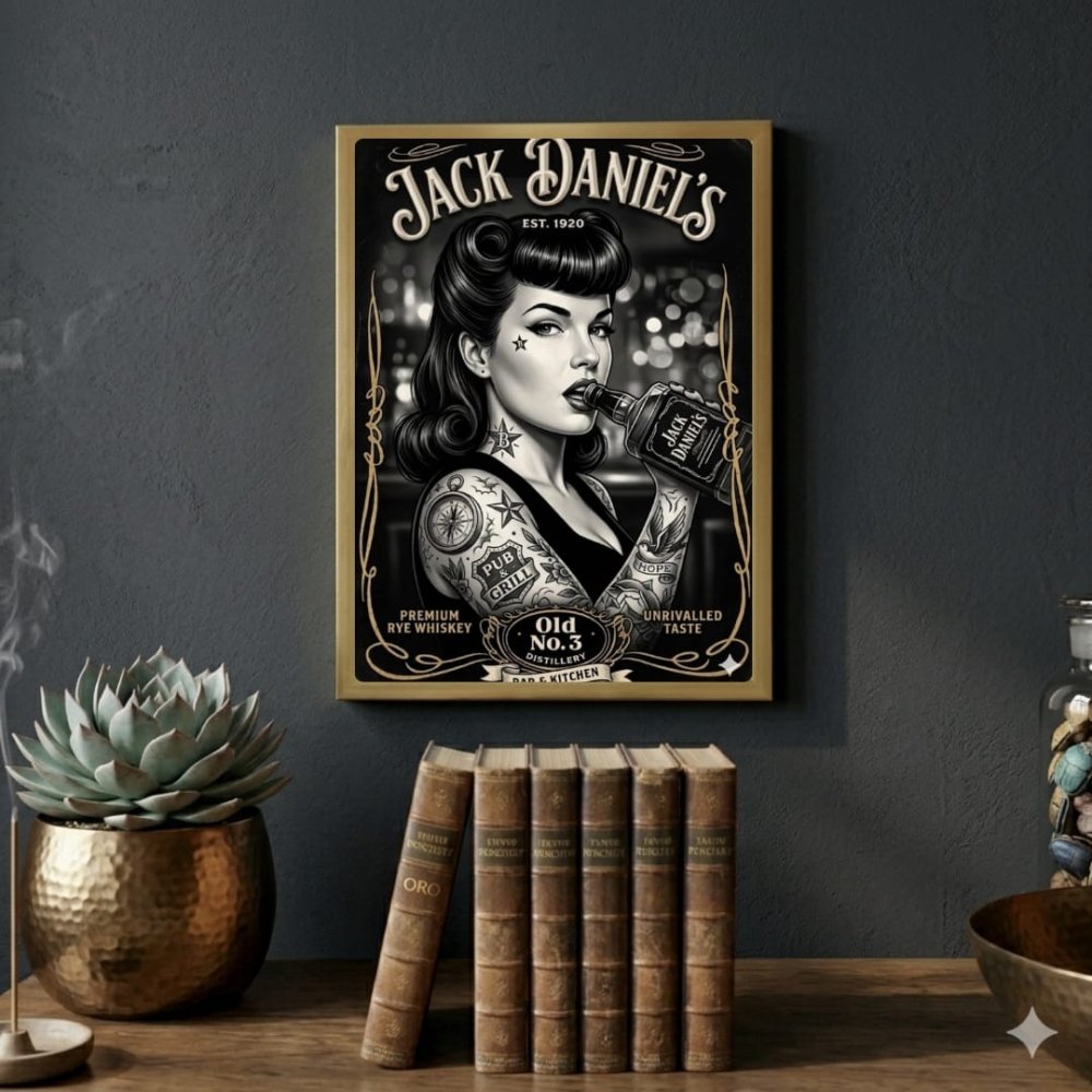 bar and restaurant decoration jack daniel's - Vibes Districtbar and restaurant decoration jack daniel's poster SilverVibes District