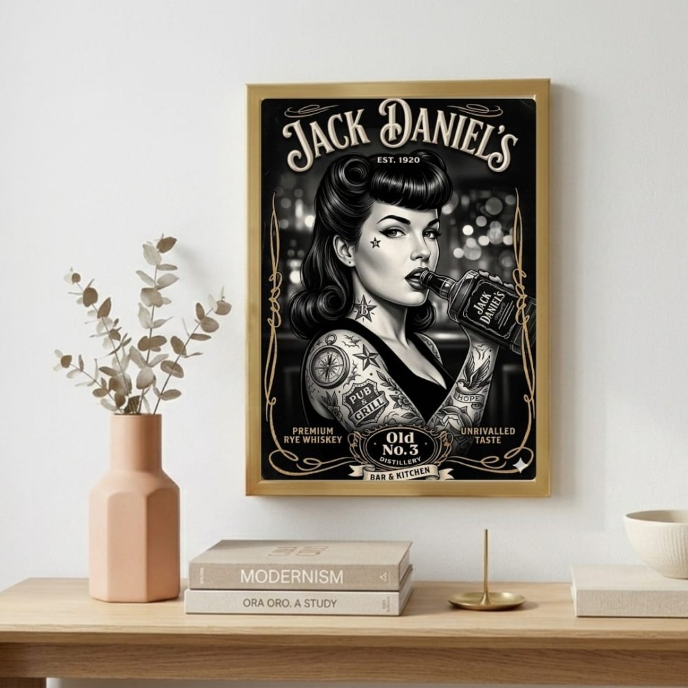 bar and restaurant decoration jack daniel's - Vibes Districtbar and restaurant decoration jack daniel's poster SilverVibes District