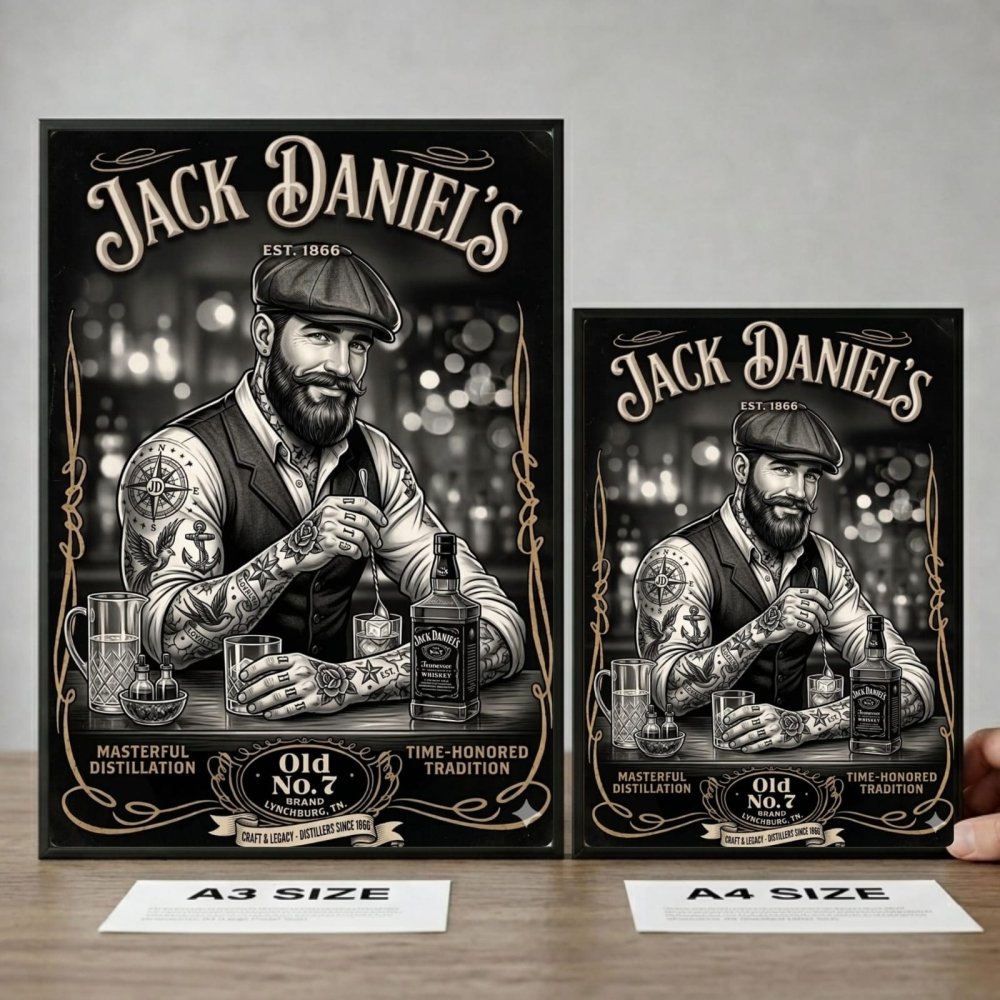 bar and restaurant decoration jack daniel's - Vibes Districtbar and restaurant decoration jack daniel's poster GoldVibes District