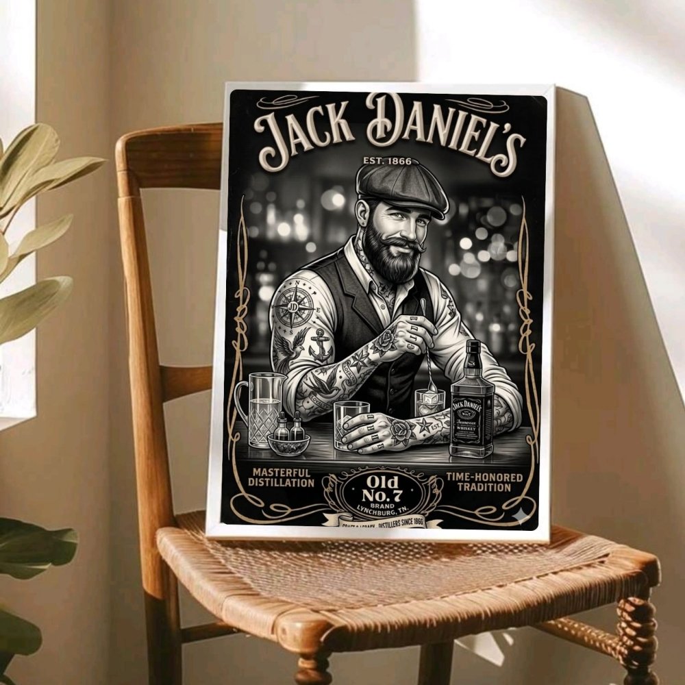 bar and restaurant decoration jack daniel's - Vibes Districtbar and restaurant decoration jack daniel's poster GoldVibes District